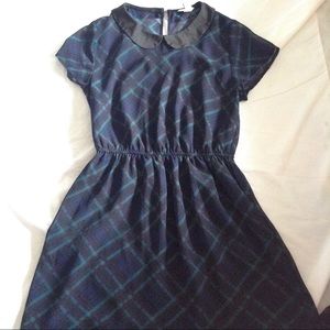 Forever21 Peter Pan collar Plaid dress (medium)