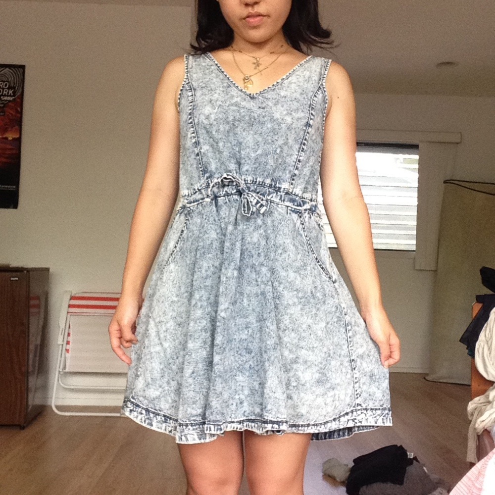 Boohoo Acid wash Skater Dress (size 6)