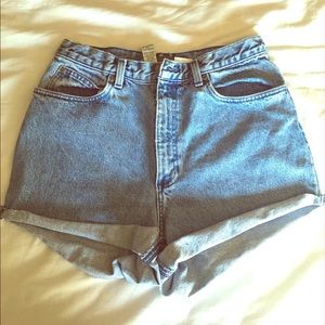 Handmade denim cut off shorts