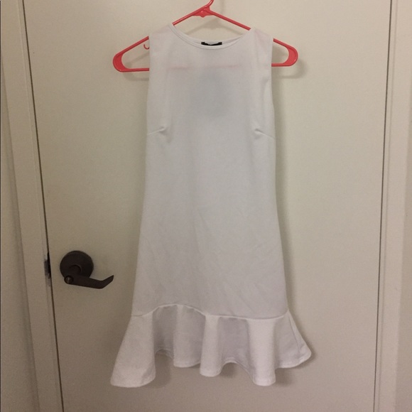 White Peplum Dress - Picture 1 of 2