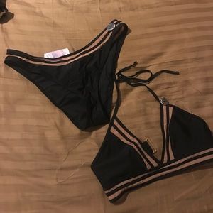New black and nude sheer bikini