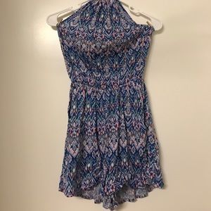 Halter-styled romper with backless design