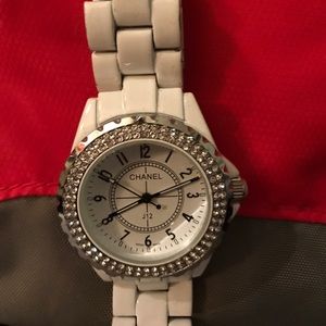 copy of chanel watch white ceramic band