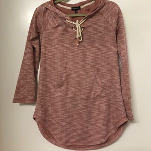 Hooded long-sleeved (salmon color)