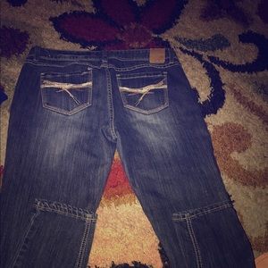 Red camel jeans