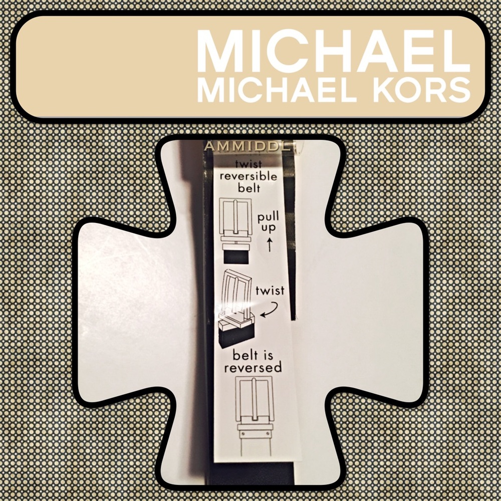 🇺🇸🆕Michael Kors Reversible Twist💫Buckle Belt - Picture 5 of 5