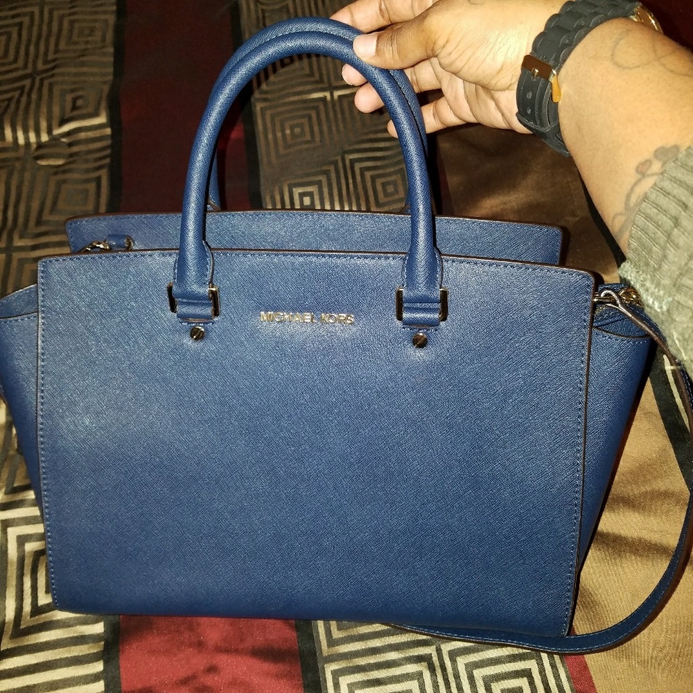 Navy Blue Michael Kors Purse