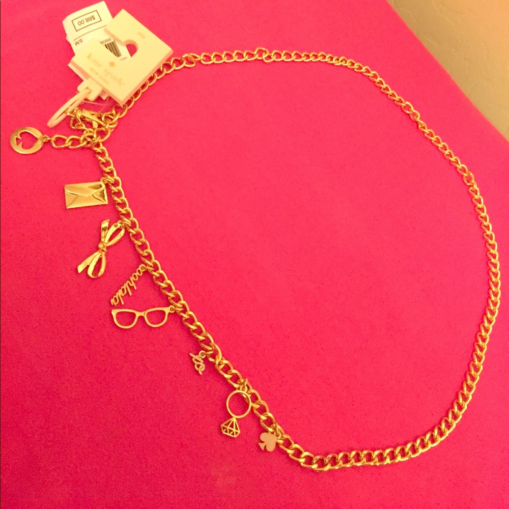 ๐HP2X๐ ONLY 1 LEFT! โ ๏ธKate Spade Charms Chain Beltโ ๏ธ - Picture 8 of 8