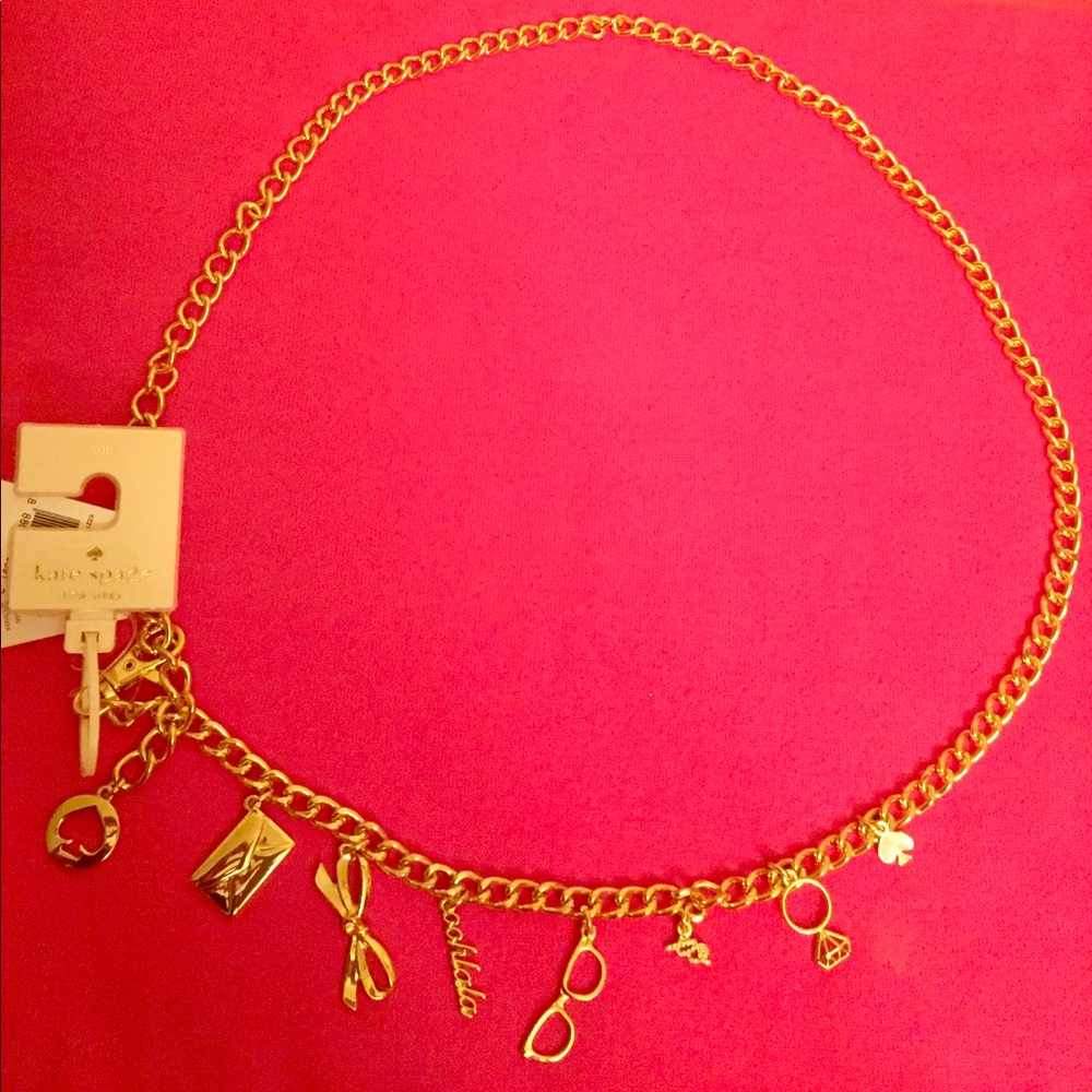 ๐HP2X๐ ONLY 1 LEFT! โ ๏ธKate Spade Charms Chain Beltโ ๏ธ - Picture 5 of 8
