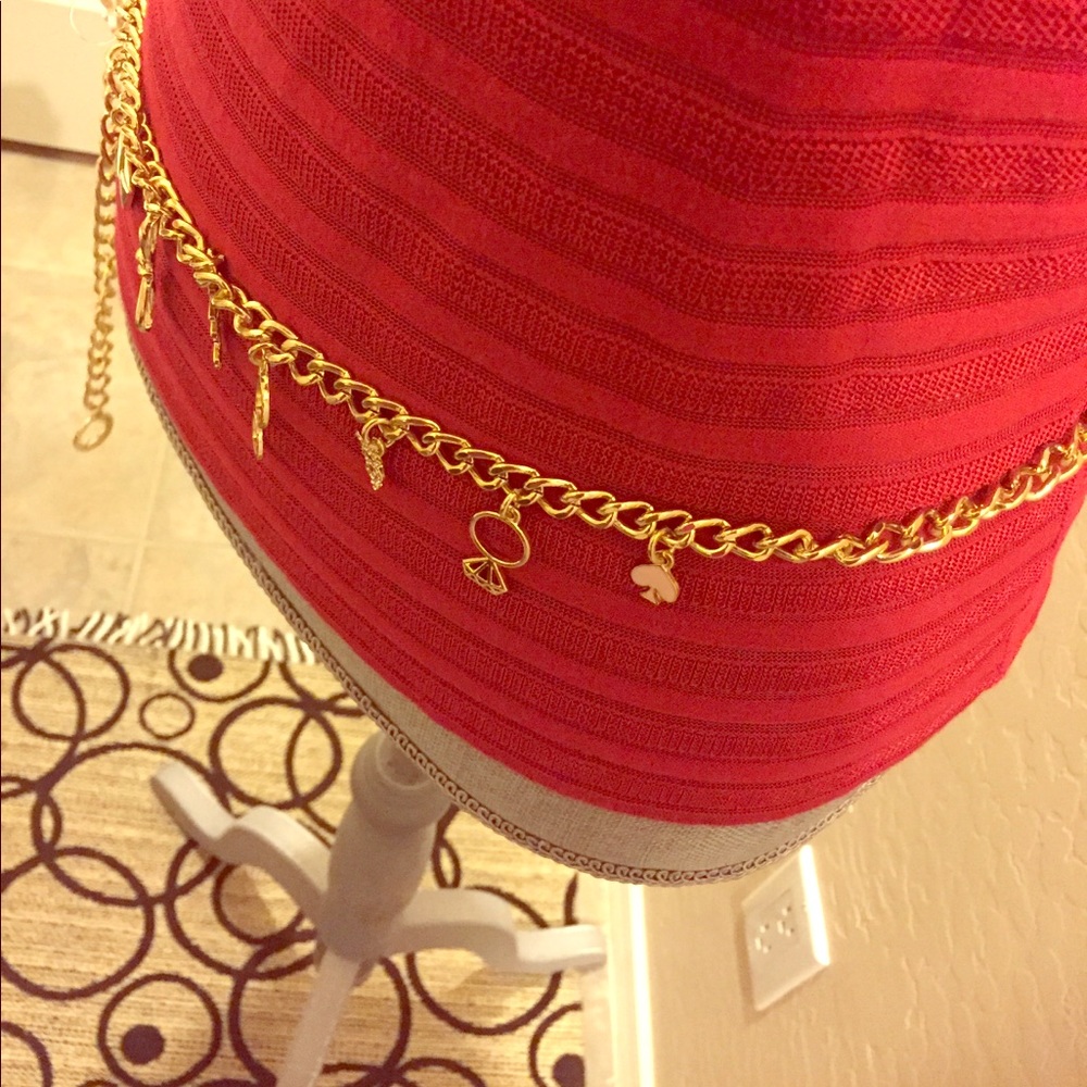 ๐HP2X๐ ONLY 1 LEFT! โ ๏ธKate Spade Charms Chain Beltโ ๏ธ - Picture 2 of 8