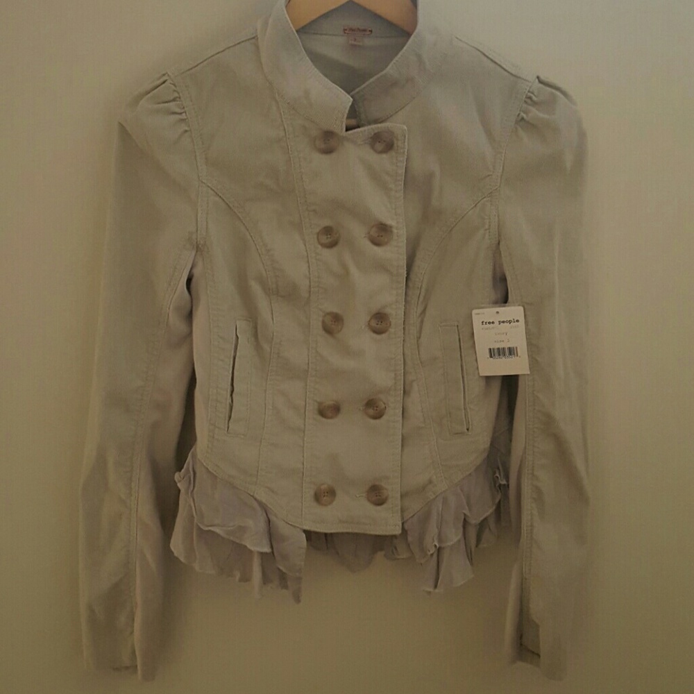 Free People IMajorette Corduroy Military Jacket