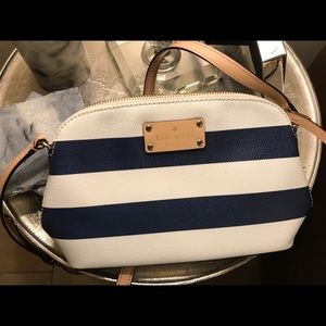 kate spade new york navy and white crossbody