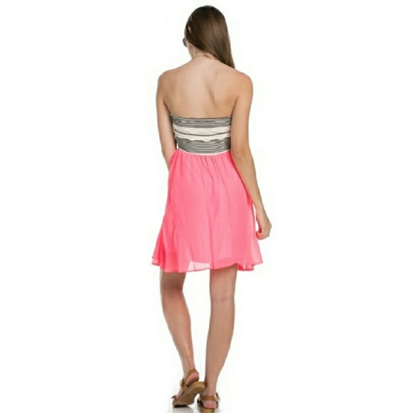 Chiffon tube top mini dress - Picture 3 of 4