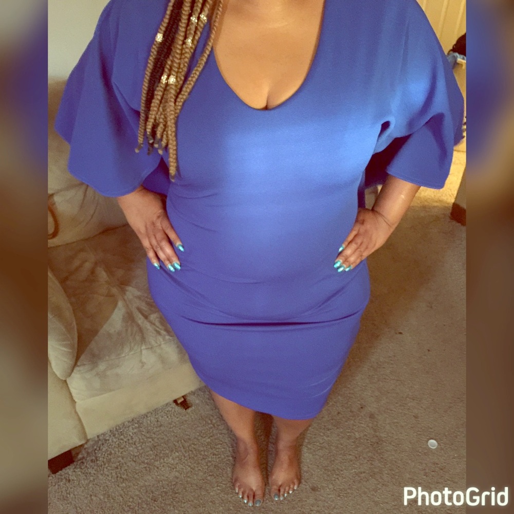 Royal blue dress great for spring. Only worn 1X