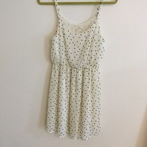 S Black & White Polka Dot Dress