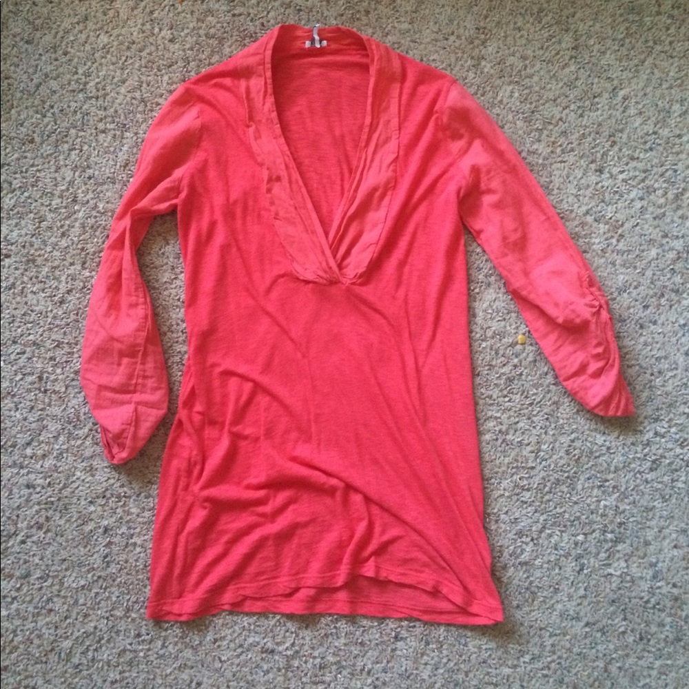 Anthropologie Light Coral Spring Top