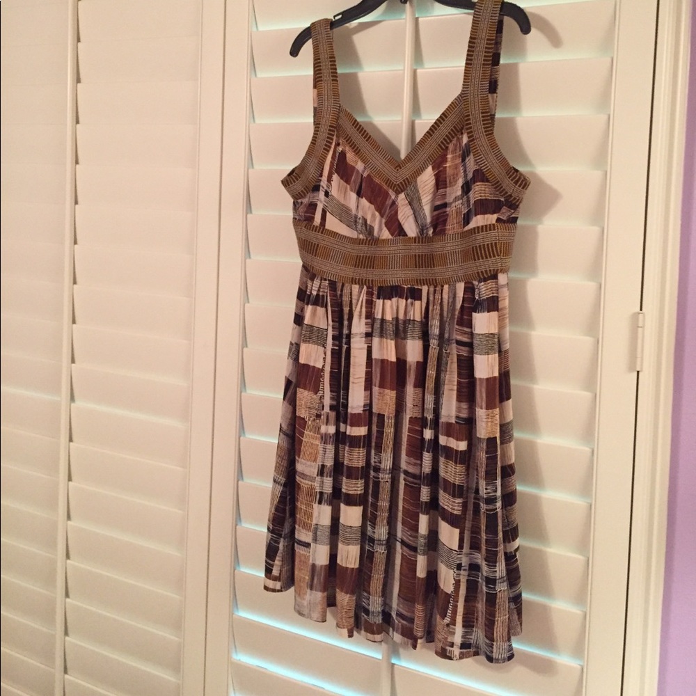 Black and brown dress