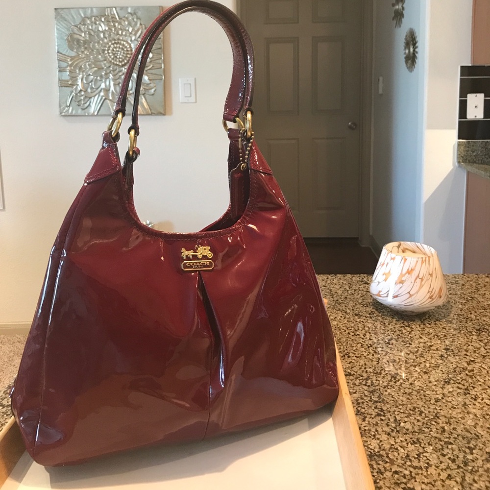 Maroon coach bag