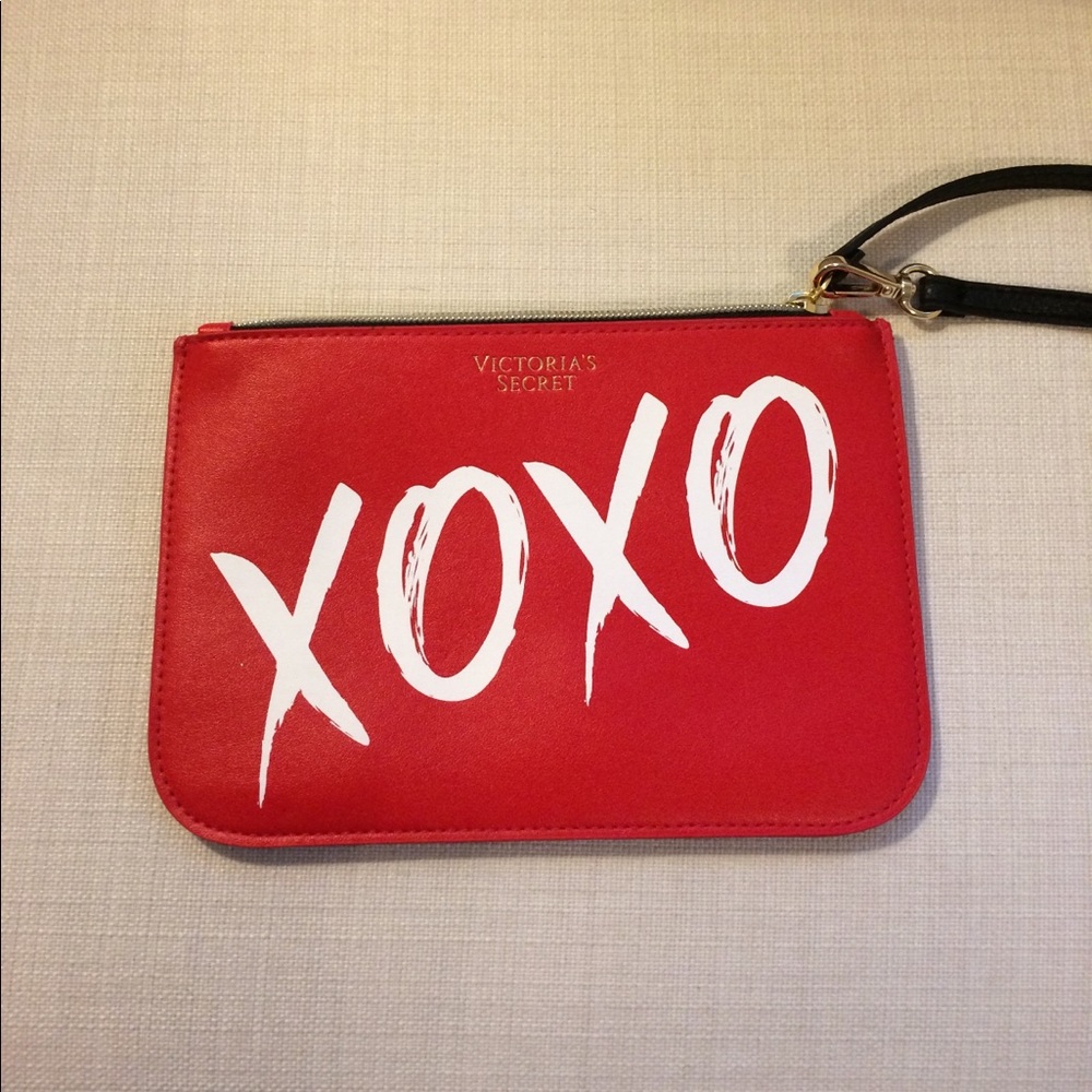 Victoria's Secret Red Clutch Wristlet XOXO