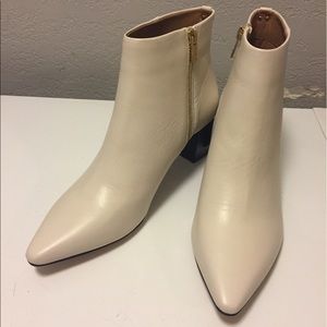 Calvin Klein narla leather booties with block heel