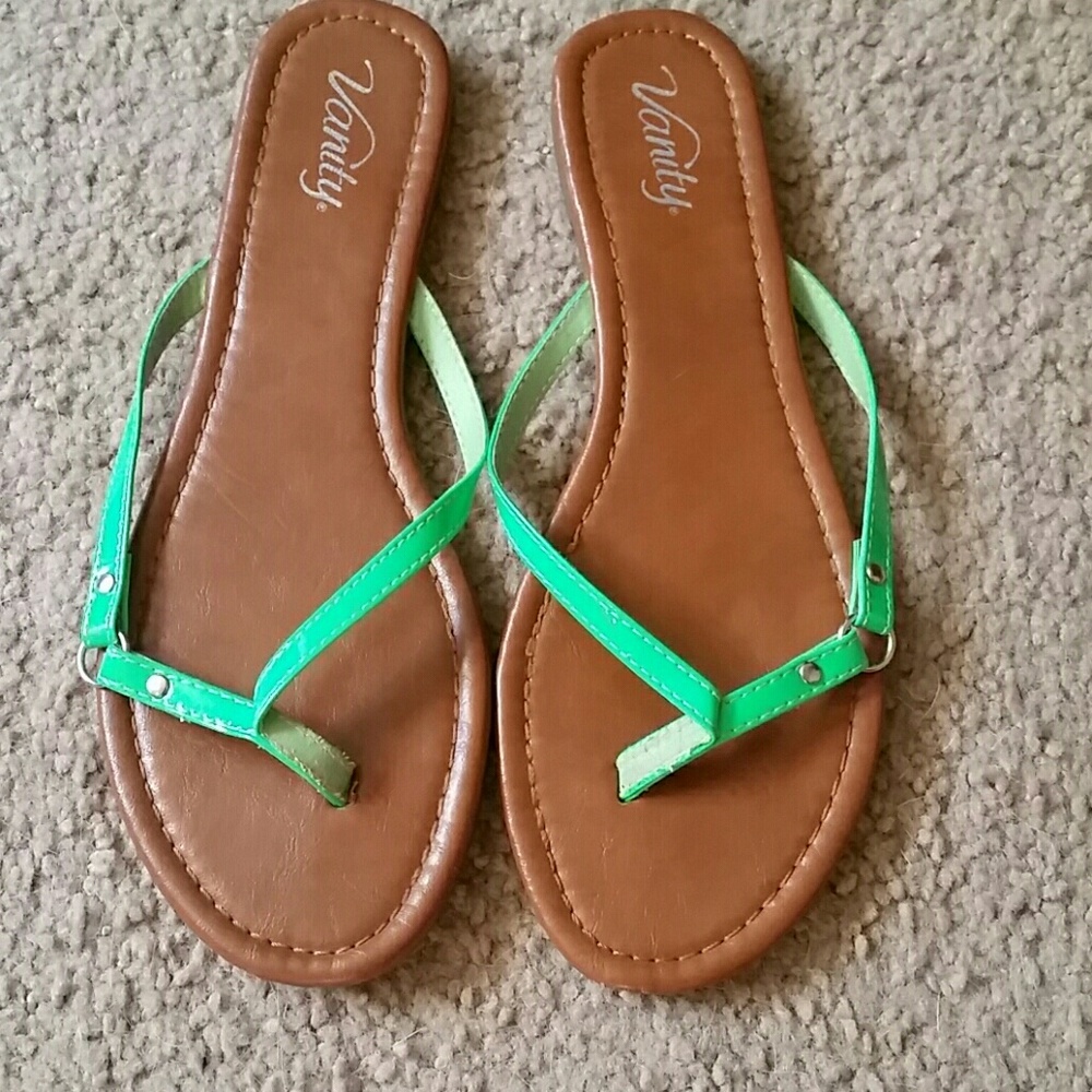 Lime Green thong sandals