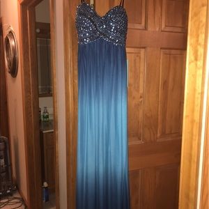 Blue prom dress