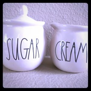 Rae Dunn sugar cream and spoon set