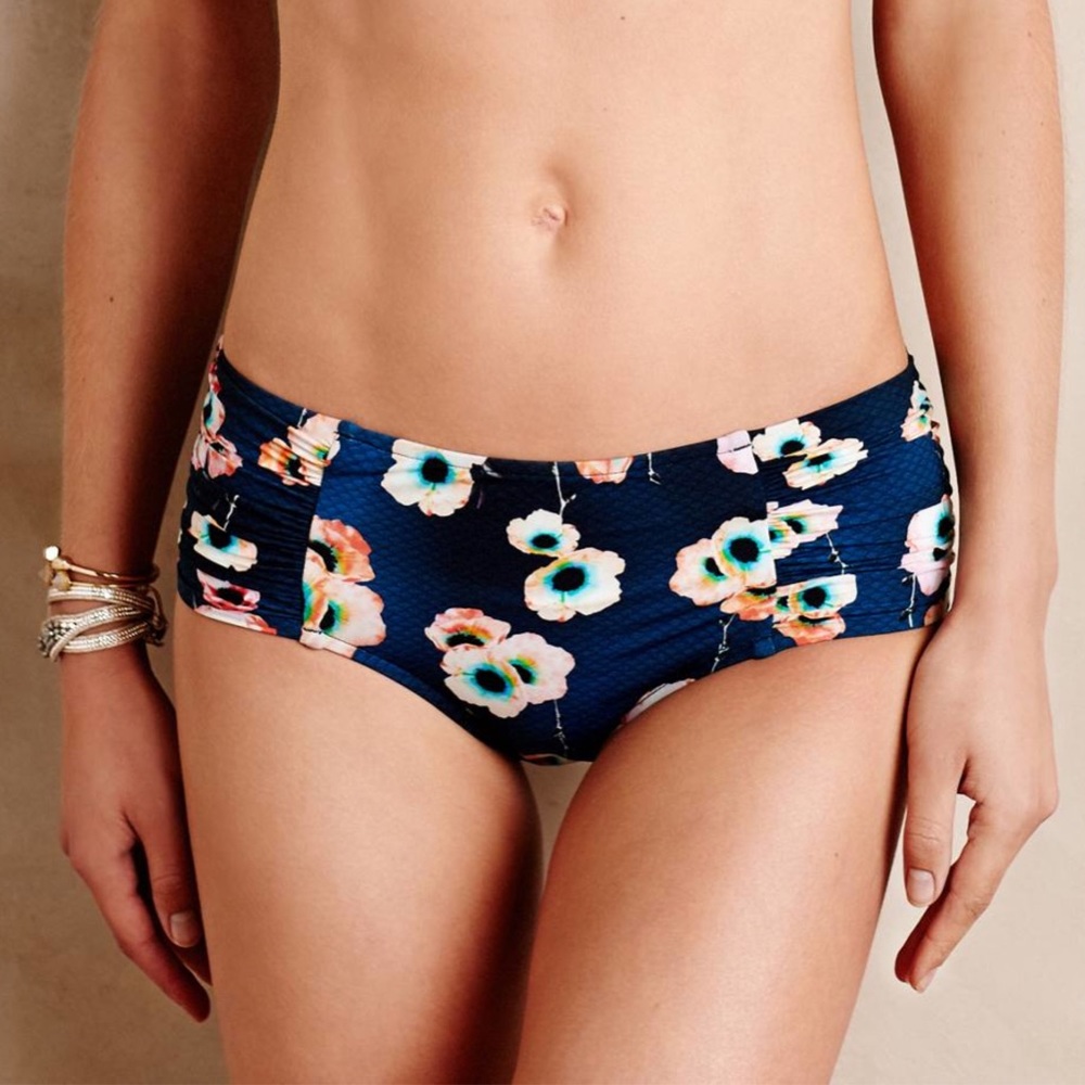 Anthropologie SEAFOLLY Beach Rose Bikini Bottom 6 - Picture 2 of 7