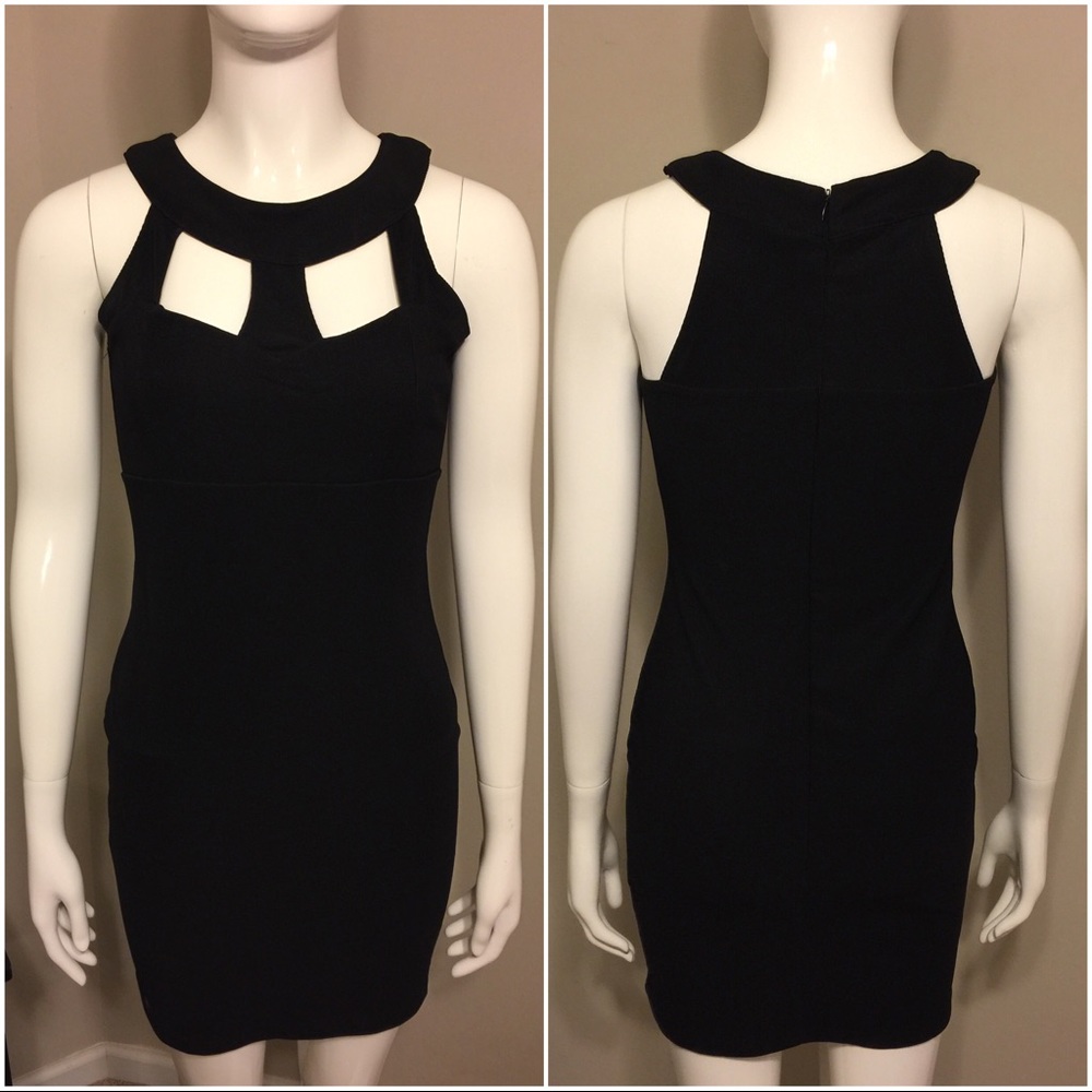 FCNY High Neck Cutout Mini Dress.