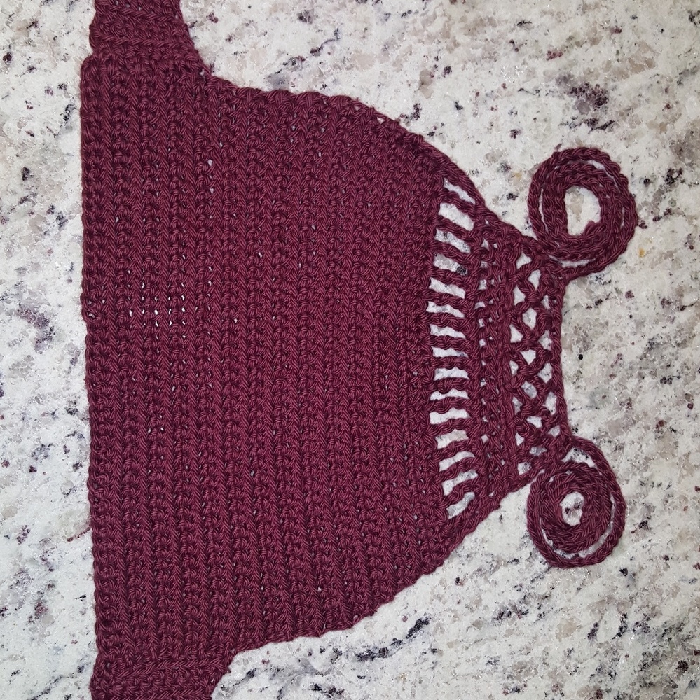 Hand made crochet crop top