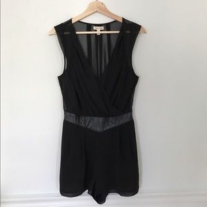 Urban Outfitters Black Chiffon Romper