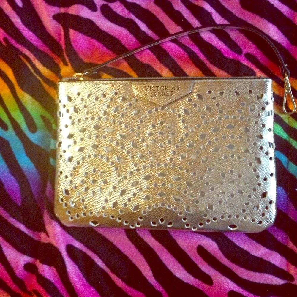 💼VS gold wristlet/cosmetic bag 💼