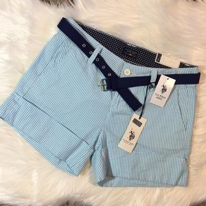 U.S. Polo Nation Light Blue Pinstriped Shorts