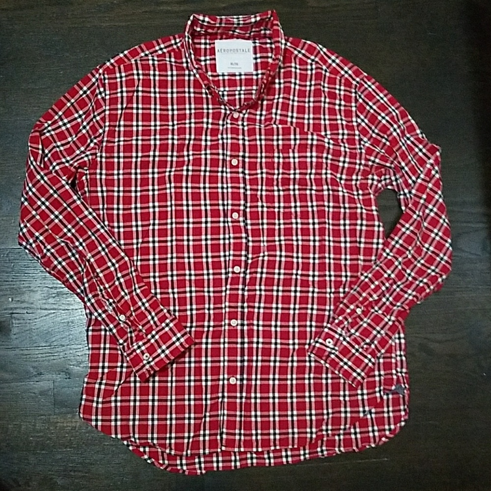 Mens Aeropostale plaid button shirt