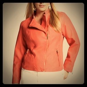 Calvin Klein Pink Vegan Leather Jacket