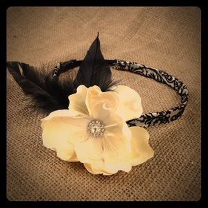 Handmade Headband with feathers