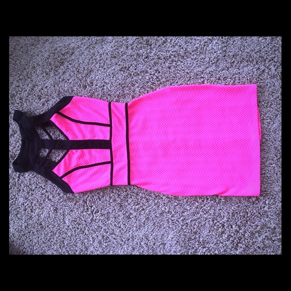 Charlotte Russe Dresses & Skirts - !!PRICE DROP!!Mini Black and Pink Dress