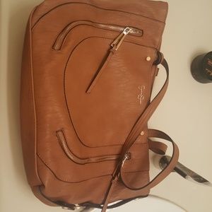 Jessica Simpson, brown handbag