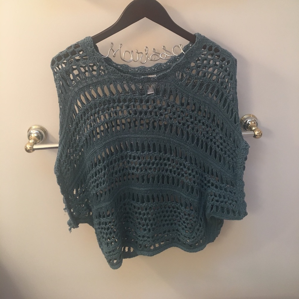 Crocheted poncho