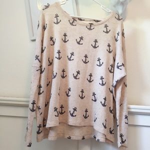 Cream Anchor Sweater