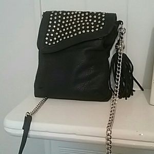 Steve Madden gold fringe cross body satchel bag