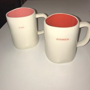 NEW Rae Dunn "Fun." And "Summer." Mugs