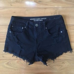 American Eagle Black High Waisted Shorts