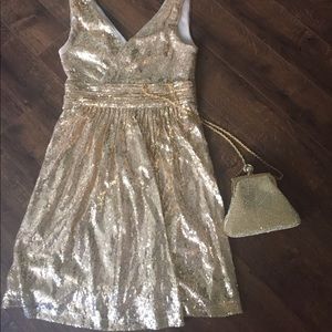 Gold Sequins Dress