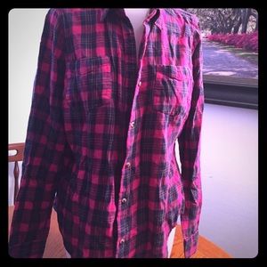 So pink plaid shirt