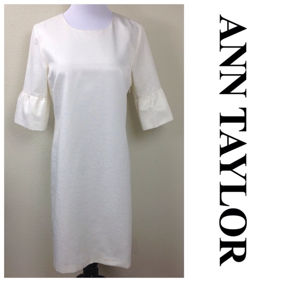 Ann Taylor Dresses & Skirts - ANN TAYLOR Cream Dress with Size 10