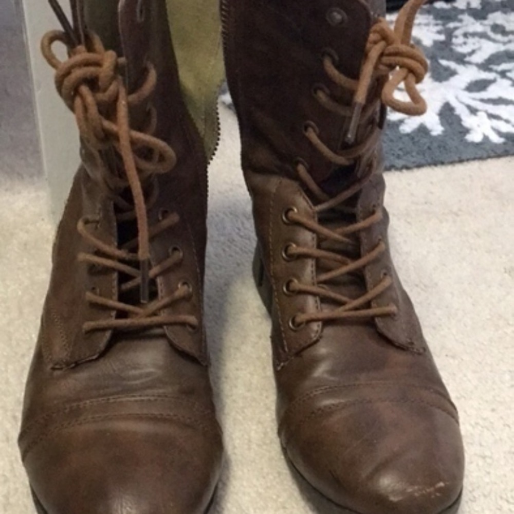 Brown Combat Boots