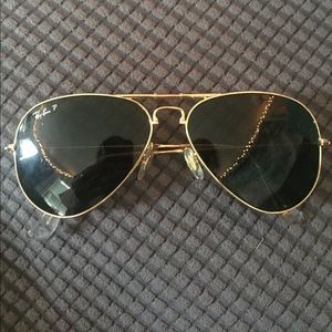 Rayban polarized foldable classic aviators