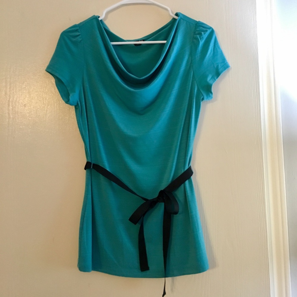 ⭐️MAKE AN OFFER! MOVING!⭐️ Blue cowl neck top