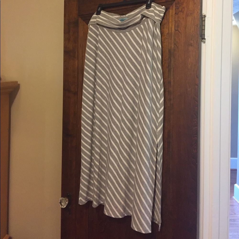 Grey maternity maxi skirt